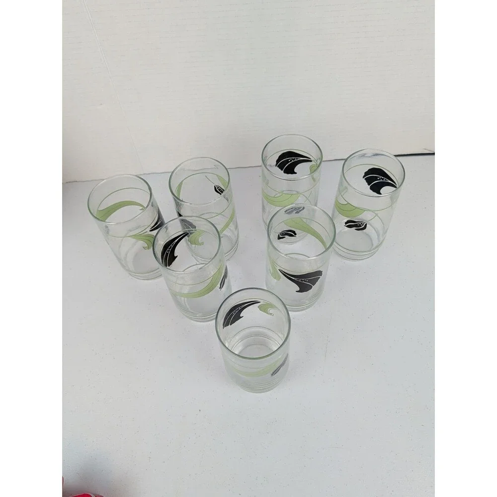 Set Of 7 Corelle Black Orchid 14 oz Tumblers